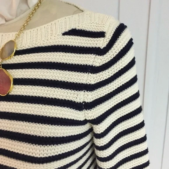 TALBOTS Knit Stripes Sweater NWT - Picture 2 of 8